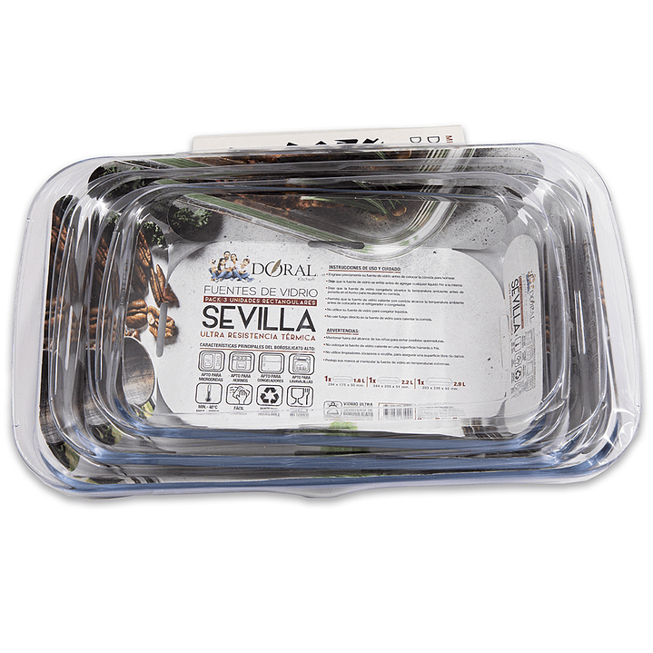 Set 3 Fuentes Sevilla Rectangular 4