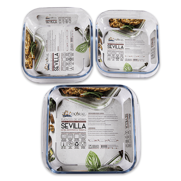 Set 3 Fuentes Sevilla Cuadrada 4