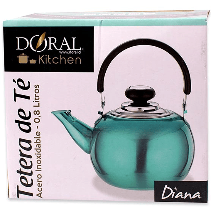 TETERA DORAL DIANA ROJO/TURQUESA  0.8LT 10