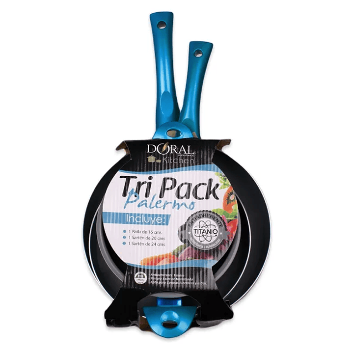 Tri-Pack Sartenes 20+24C+Paila 16Cms Doral 4