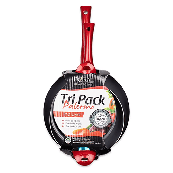 Tri-Pack Sartenes 20+24C+Paila 16Cms Doral 13