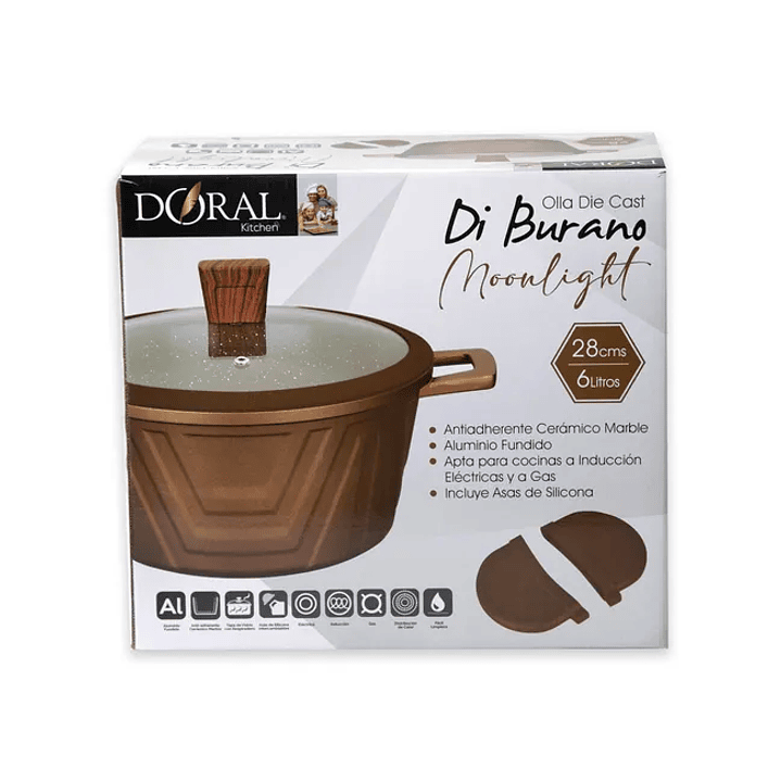 Olla 6 Litros 28 Cm Moonlight Beige Doral 2