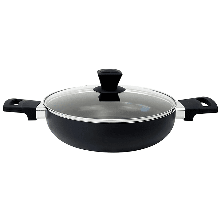 ARROCERA DORAL LOMBARDI CON TAPA 24CM NEGRO 1