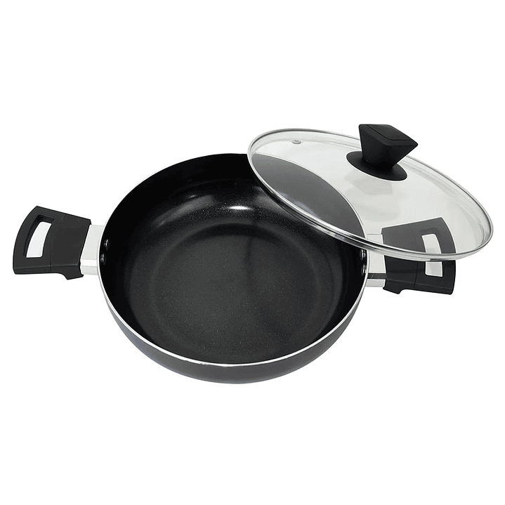 ARROCERA DORAL LOMBARDI CON TAPA 26CM NEGRO 1