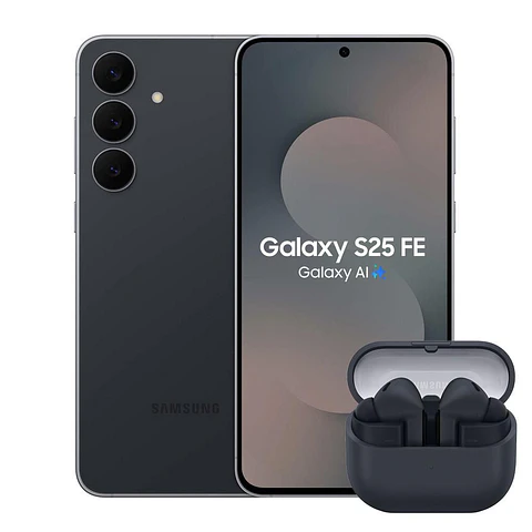 Celular SAMSUNG Galaxy S25 FE 256 GB 8 GB RAM Negro + Galaxy Buds 3 FE