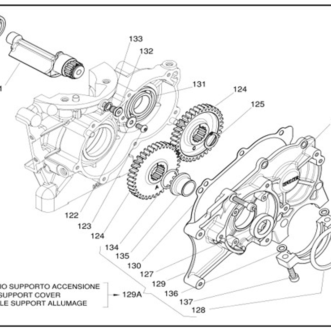129A - Kit Tapa de suministro de encendido X30 1