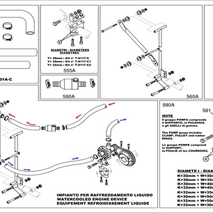 555A - KIT ABRAZADERAS RADIADOR 32 mm