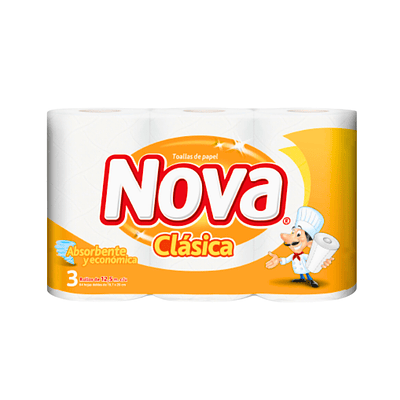 Toalla de Papel Nova Clásica x3 Rollos