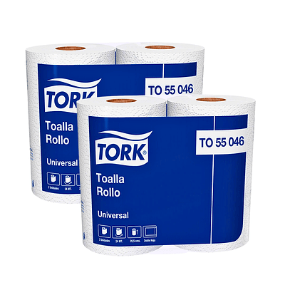 Toalla de Papel Tork Doble Hoja X4 Rollos