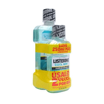 Listerine Zero alcohol cool mint pack 500cc + 250cc