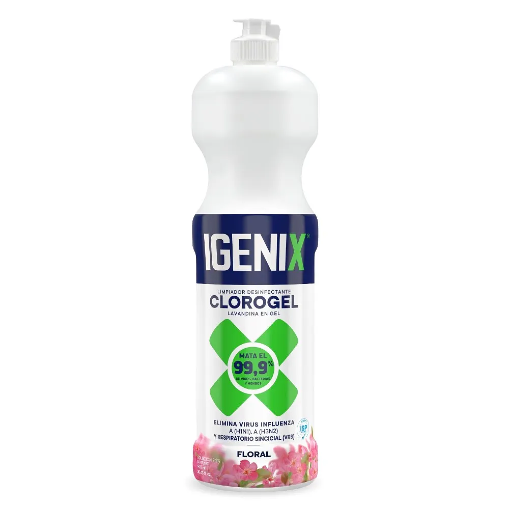 CLORO GEL IGENIX FLORAL 900 ML.