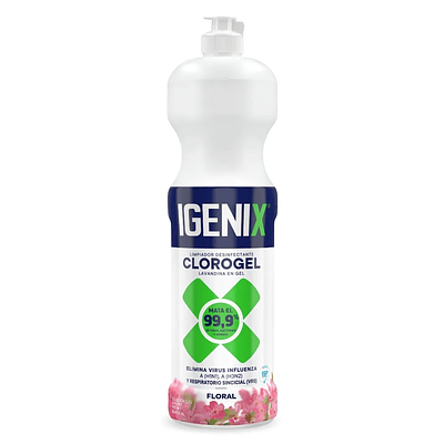 CLORO GEL IGENIX FLORAL 900 ML.
