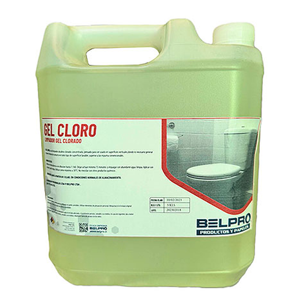CLORO GEL CONCENTRADO BELPRO 5 LITROS 