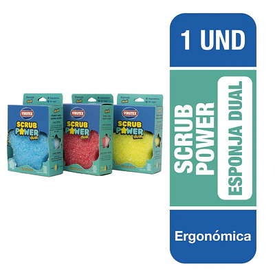 ESPONJA DUAL SCRUB POWER VIRUTEX