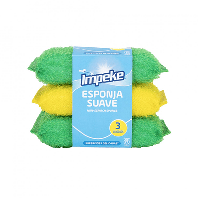 Esponja Superficies Delicadas Impeke Pack 3 Unidades