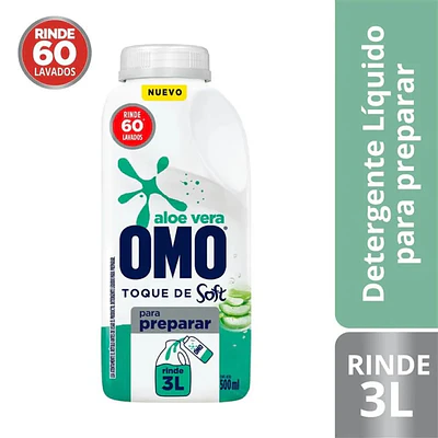 Detergente Omo Líquido para Diluir 500 ml. Aloe Vera