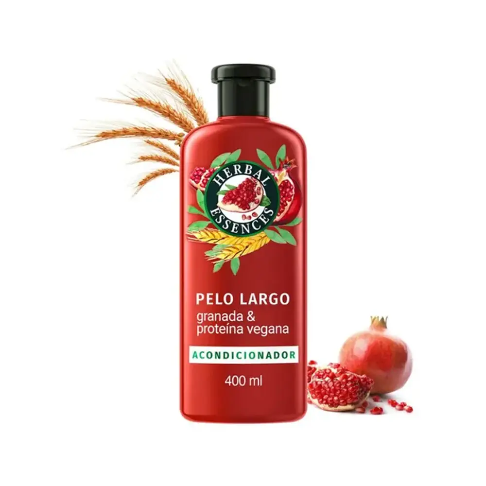 Acondicionador Herbal Essences Granada & Proteína Vegana, 400 ml