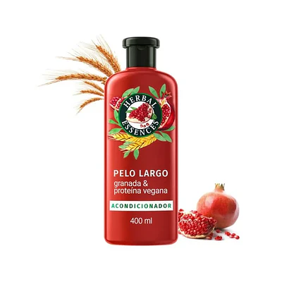 Acondicionador Herbal Essences Granada & Proteína Vegana, 400 ml