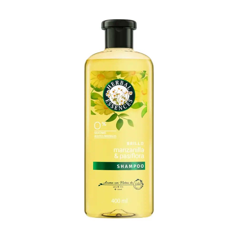 SHAMPOO HERBAL MANZANILLA Y PASIFLORA 400ML.