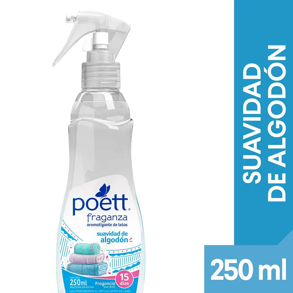 Aromatizante de Telas Poett Suavidad de Algodón 250 ml