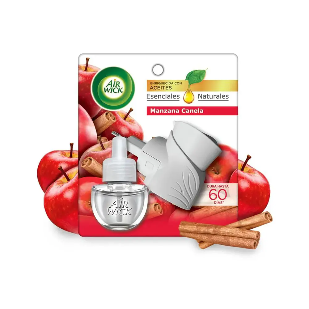 Air wick Desodorante Ambiental Aparato Electrico + 1 recarga Manzana Canela