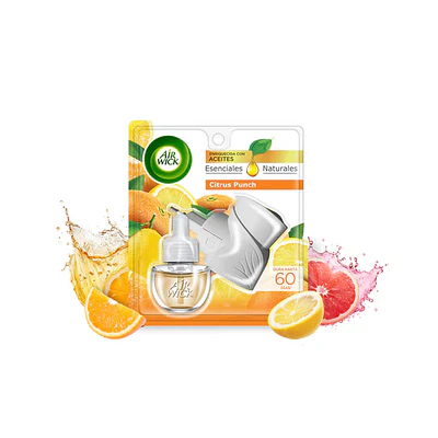 Air wick Desodorante Ambiental Aparato Electrico + 1 recarga Aroma Citrico