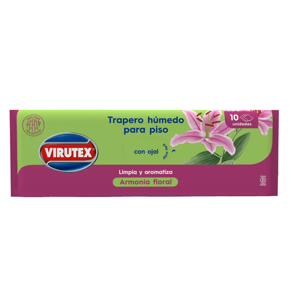 Trapero Húmedo Virutex Armonía Floral 40x60 cm 10 Unidades