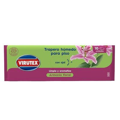 Trapero Húmedo Virutex Armonía Floral 40x60 cm 10 Unidades