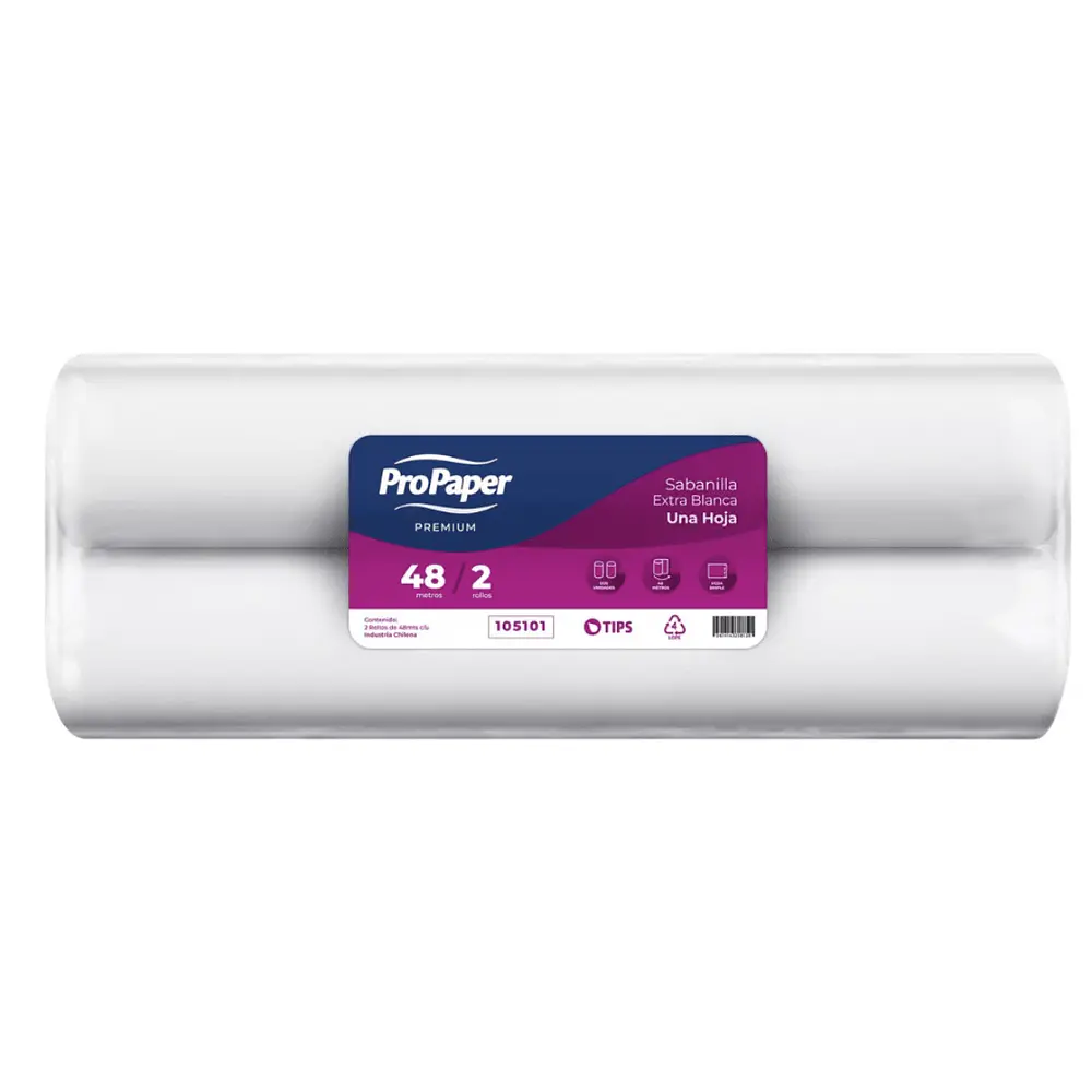 SABANILLA DE PAPEL PRO PAPER 2 ROLLOS X 48 METROS