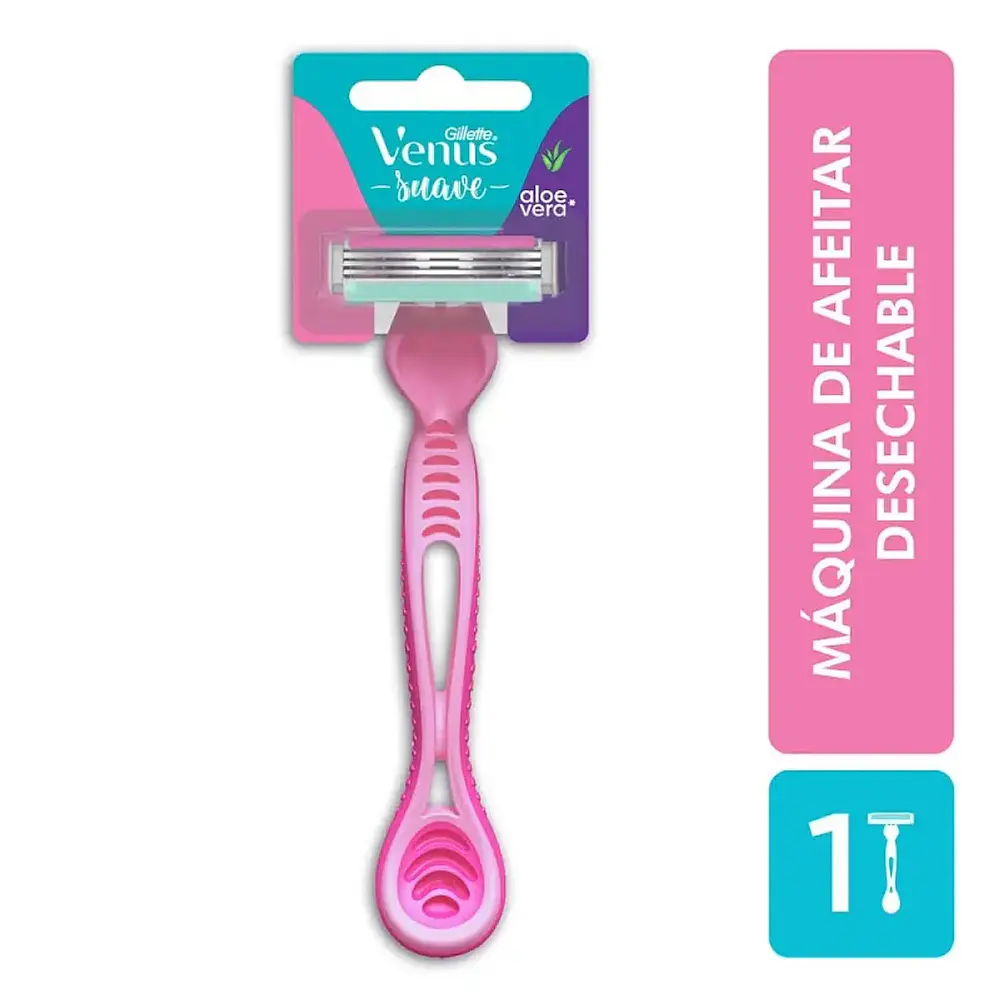 Venus Maquina Desechable 3 Hojas Piel Delicada 
