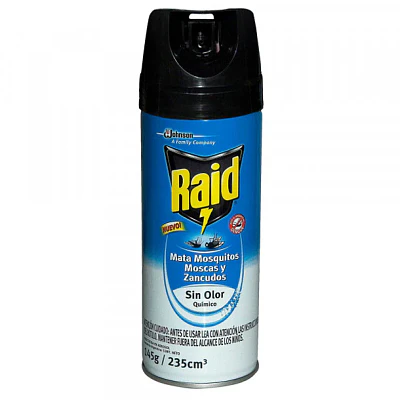 RAID INSECTICIDA 235 CC. MATA MOSCAS Y MOSQUITOS