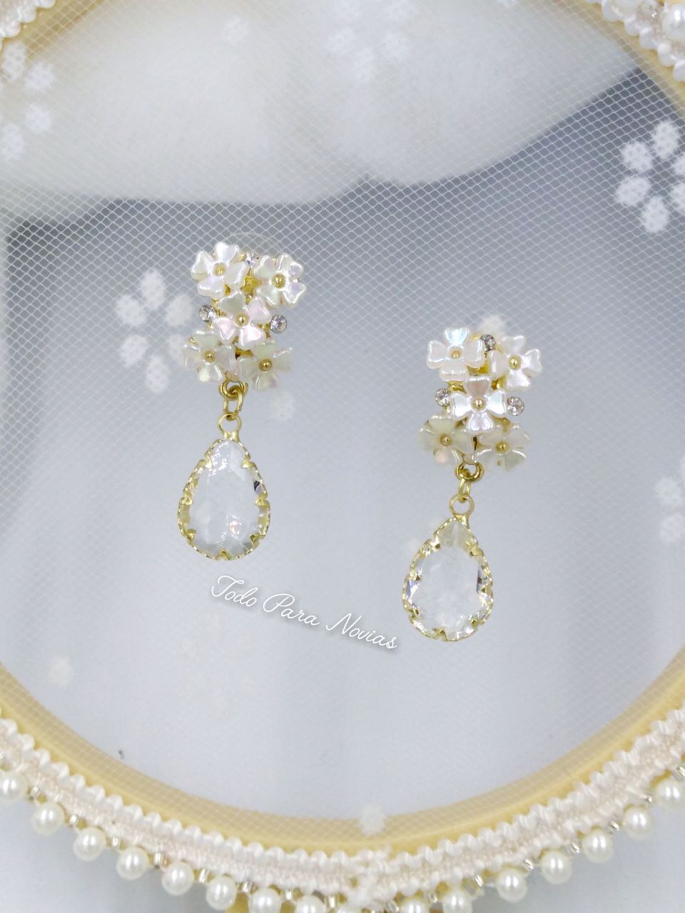 Aros Tejido De Flor
