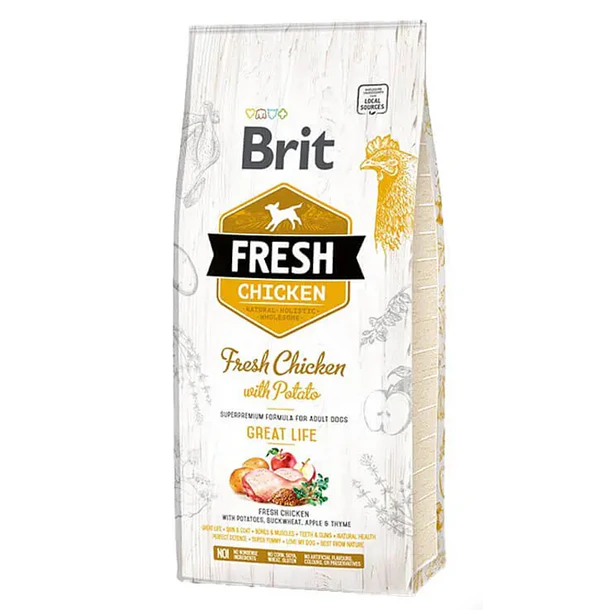 Pre Venta Brit Fresh Chicken with Potato Perro Adulto 12 Kg – Alimento Natural Premium