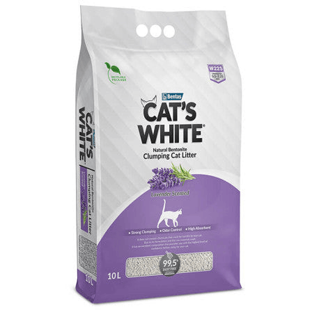 Arena sanitaria Cat's White  aroma lavanda  8.4kg