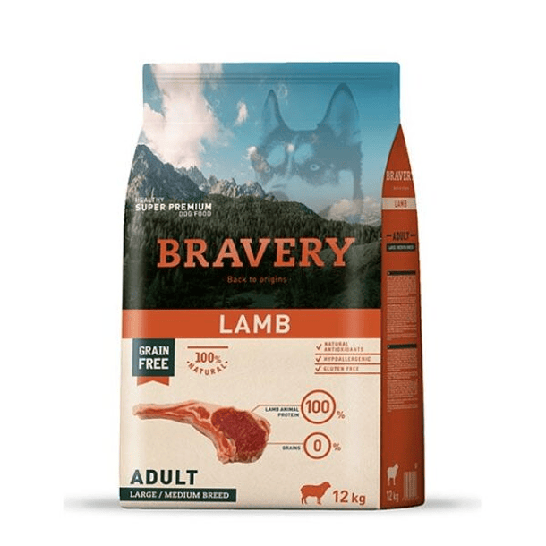 Alimento Perro Bravery Adulto Raza Mediana y Grande  Cordero 12 kg 5