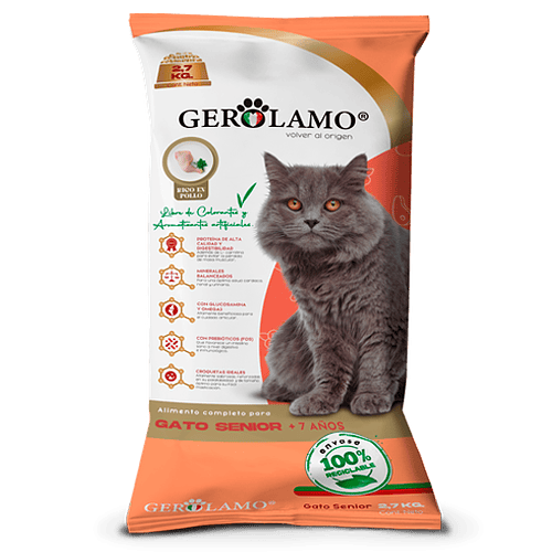 Gerolamo Gato Senior +7 años Sabor Pollo 2.7Kg