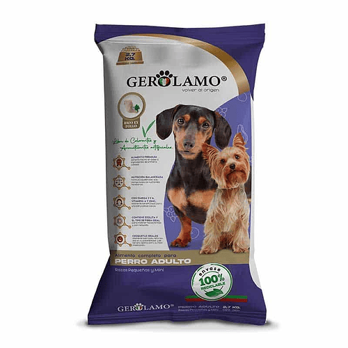 Gerolamo Perro Adulto Raza Pequeña y Mini Sabor Pollo 8Kg 