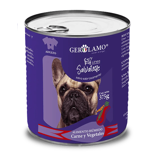 Gerolamo Salvatore Lata Perro Adulto Sabor Carne y Vegetales 375Gr