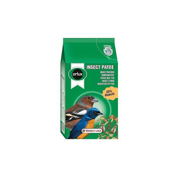 Versele-Laga Orlux Alimento Complementario para Aves Insectívoras y Omnívoras Paté de Insectos 25% Proteína – Ideal para Crecimiento, Muda y Reproducción – 800 g