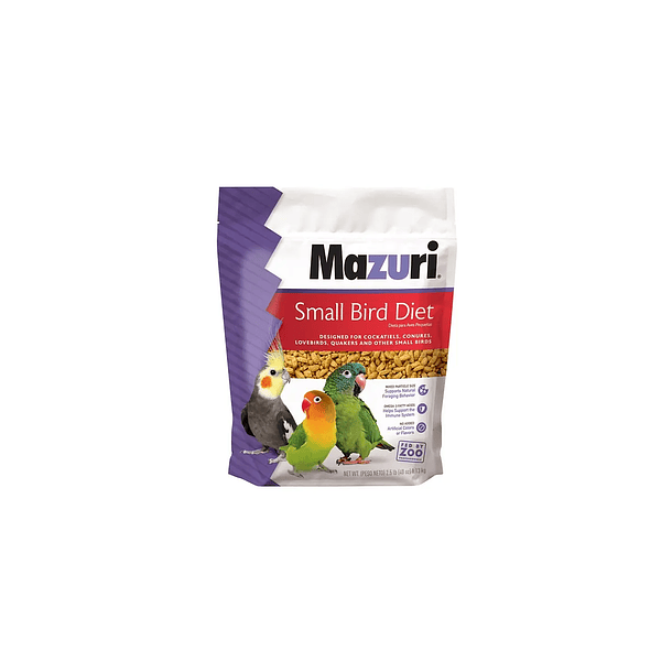 Mazuri Small Bird Diet 1.13 kg — Alimento Completo para Aves Pequeñas