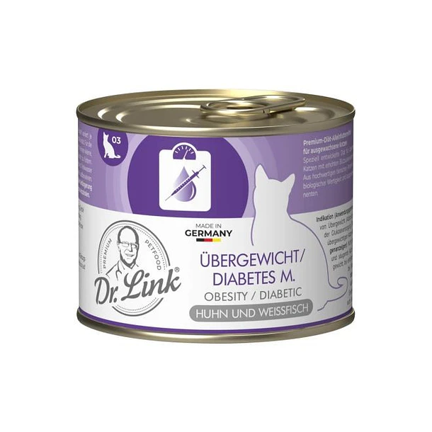 Dr. Link Lata Gato Obesity/Diabetic 200gr | Control de Peso y Diabetes