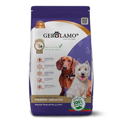 Gerolamo Alimento Perro Adulto Raza Pequeña 2.7kg - Alimento Premium para Perros de Raza Pequeña o Mini