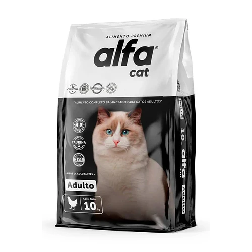 Alfa Cat Premium Adulto 10kg - Alimento para Gatos Adultos