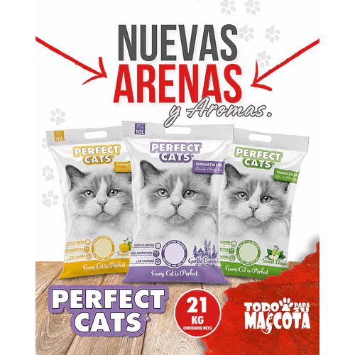 Arenas Perfect Cats Aromas Oferta 3 Unidades – Pack 21 kg Total para Gatos
