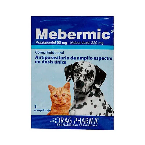 Mebermic Antiparasitario de Amplio Espectro 1 Comprimido | Desparasitario Interno Perros y Gatos