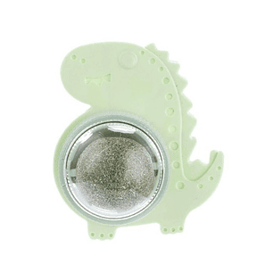 Pelota de catnip en dinosaurio Verde