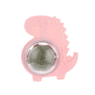 Pelota de catnip en dinosaurio Rosado