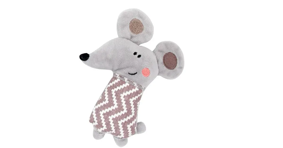 Ratón peluche con catnip