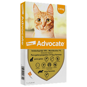 Pipeta antiparasitaria Advocate para gatos hasta 4 kilos