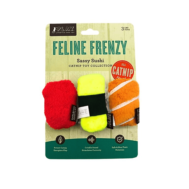 PLAY Feline Frenzy Sassy Sushi Catnip Toy Collection 1